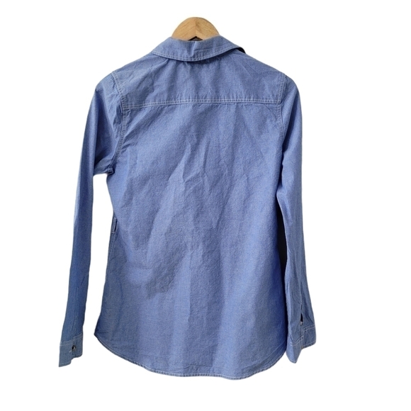 BUTTON Down Cotton Blue Denim Jean Shirt Size M - Picture 3 of 9